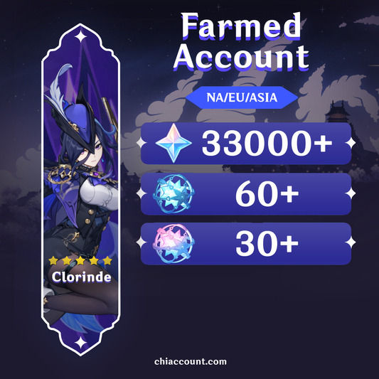 Clorinde - AR40+ Farmed Genshin Impact Account